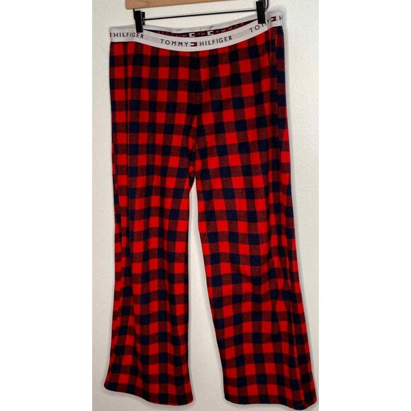 Tommy Hilfiger Other - Tommy Hilfiger flannel pajama bottoms spell out Lounge wear Cabin Buffalo Check